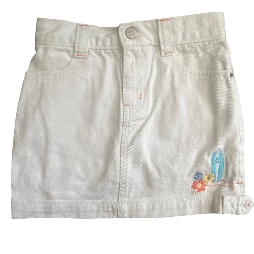 Gymboree White denim skirt size 3/4